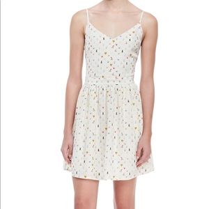 Joie Hudette Silk Bug-Print Sleeveless Dress